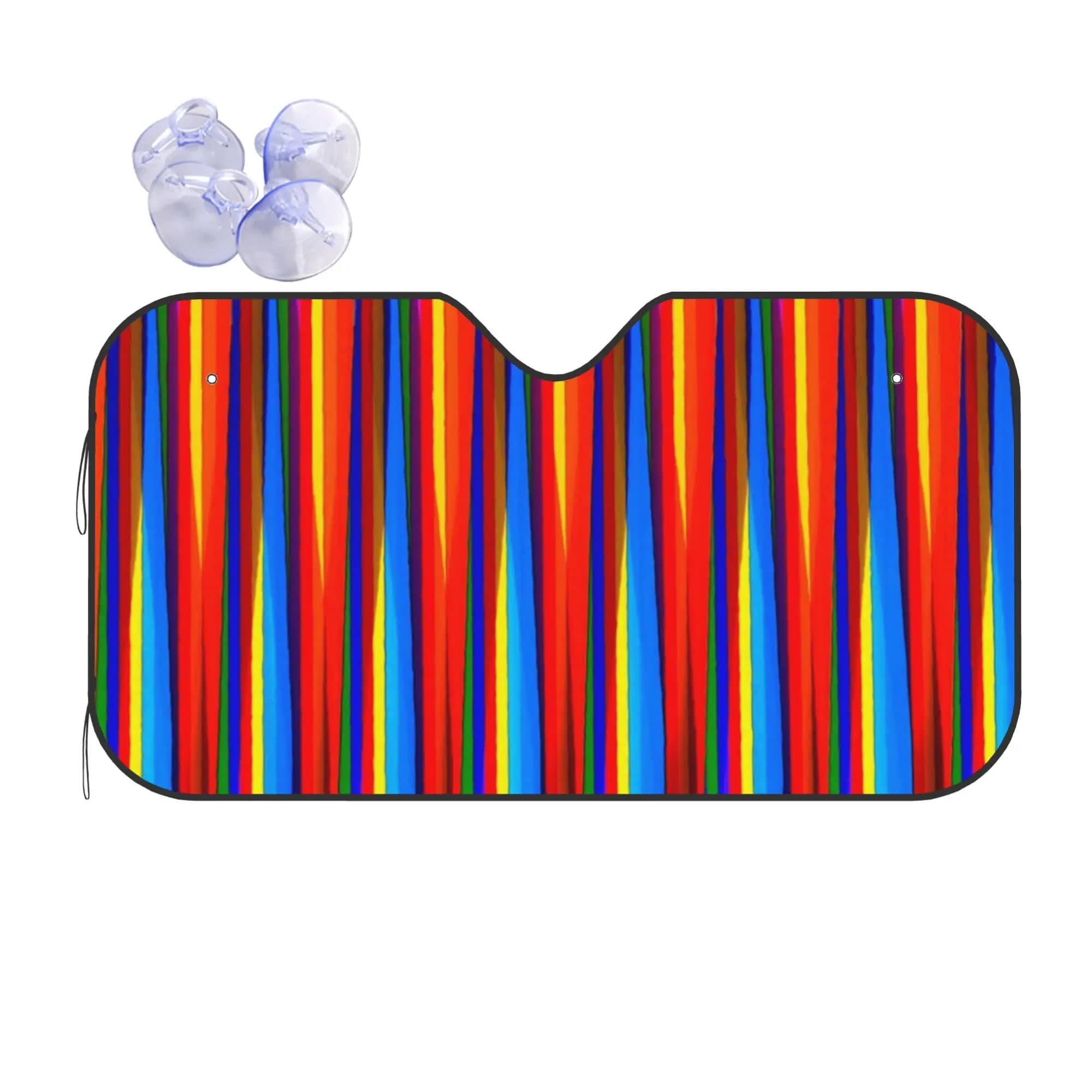 Carlos Cruz Diez Permutation Car Front Windshield Sun Visor Car Sun Shade Heat Insulation Cover Aluminum Foil Car Sunshade