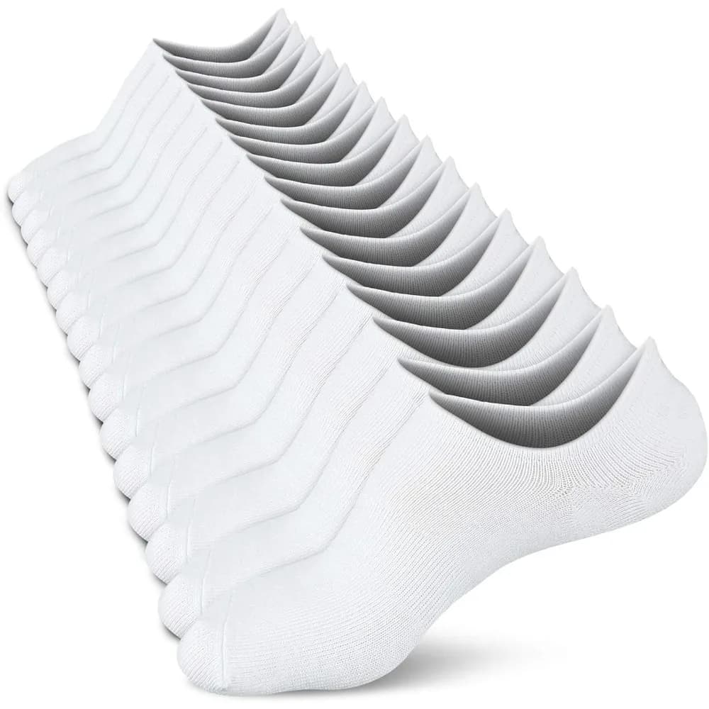 Calzini invisibili da donna, taglio basso, antiscivolo, per ballerine e sneakers, traspiranti, in cotone, alla caviglia