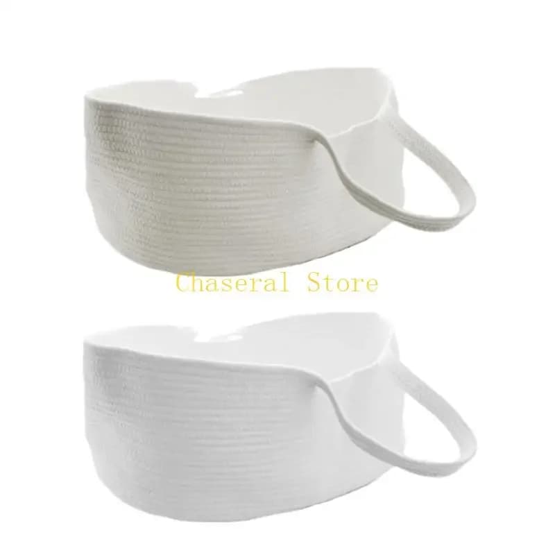 Cesta Portatile E7CE per Neonati, Culla in Corda di Cotone Intrecciata, per il Sonno dei Neonati