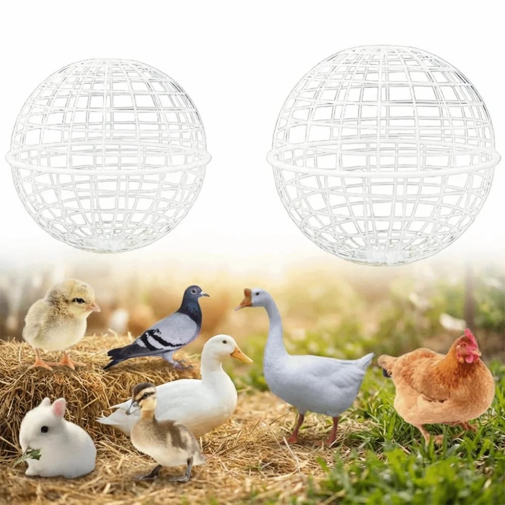 Movable Chicken Balls Cage for Outside Portable Ventilated Chicken Tunnels for Outside Round Hutch Backyard Farms