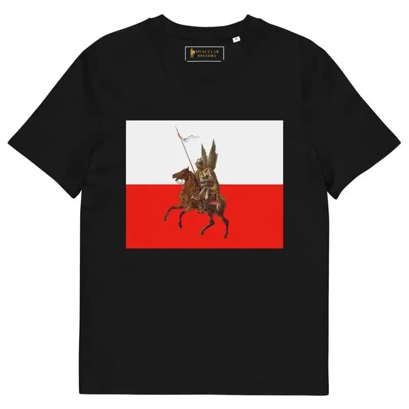 Winged Hussars Polish Flag organic cotton t shirt