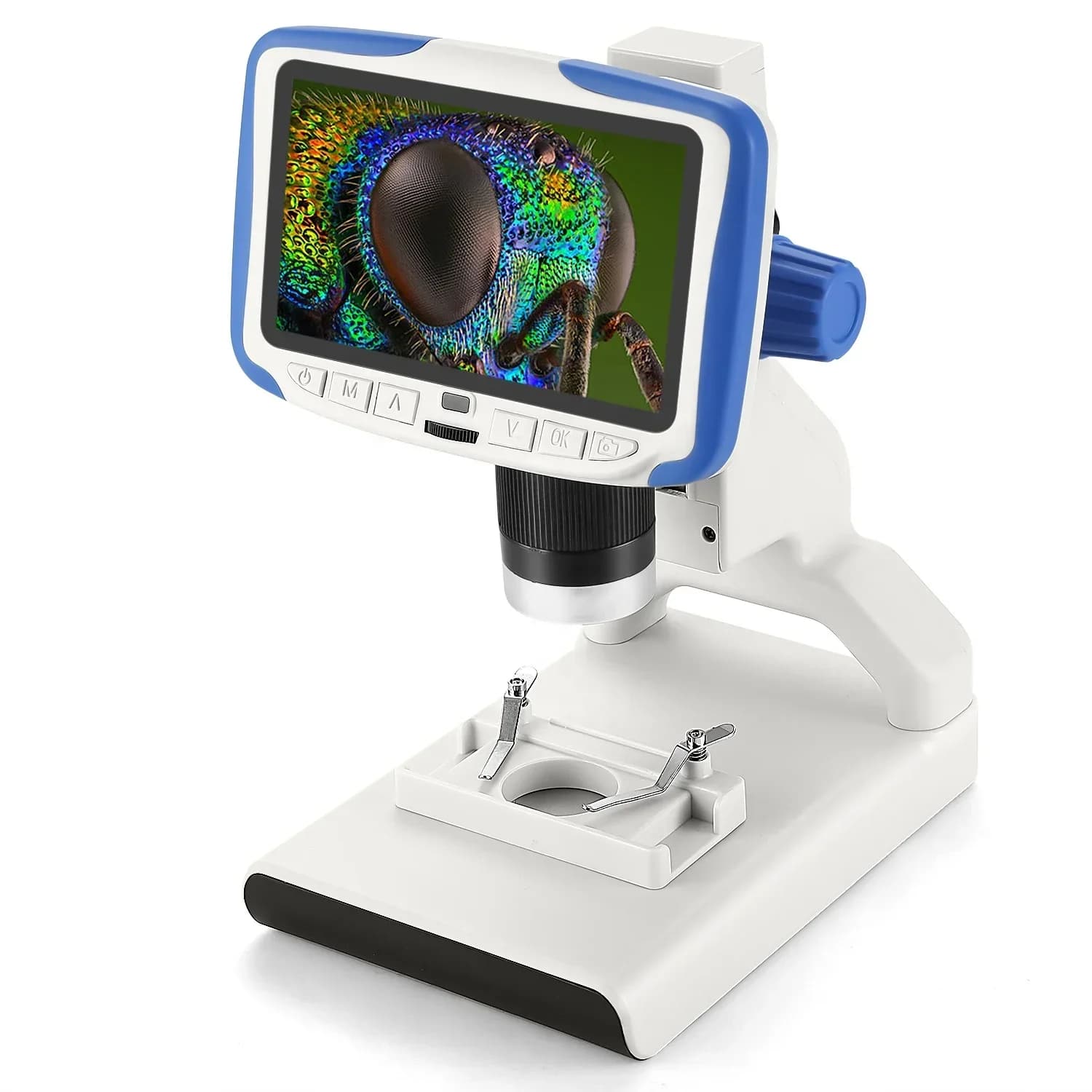 Microscopio Digitale per Bambini Andonstar 200X AD205, Portatile per Osservazione Biologica Educativa a Casa e a Scuola, 1080P HD