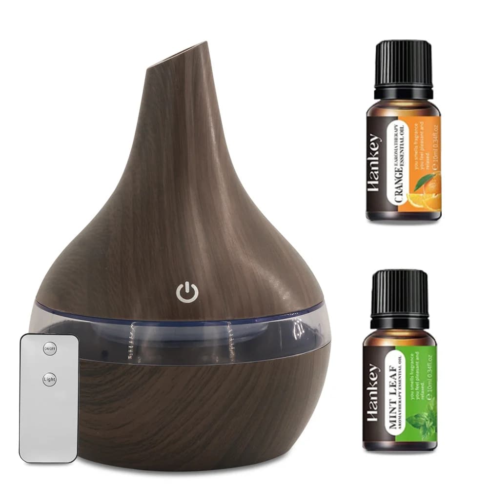 Diffusore di oli essenziali USB intelligente Umidificatore per aromaterapia ultra silenzioso da 300 ml - Luci a 7 colori e spegnimento automatico Ideale per il relax domestico