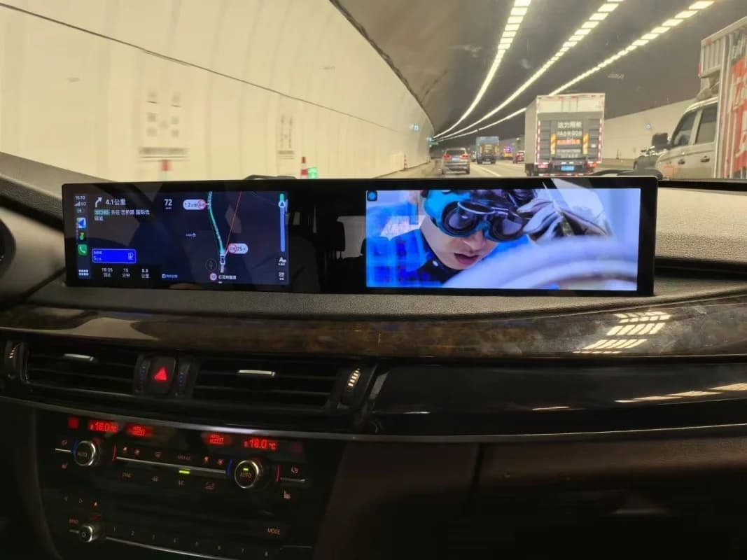 Doppio Schermo Interattivo Android Touch Carplay 360 Radio di Navigazione GPS Per BMW X5 X6 F15 F16 2014 2015 2016 2017 2018 NBT EVO