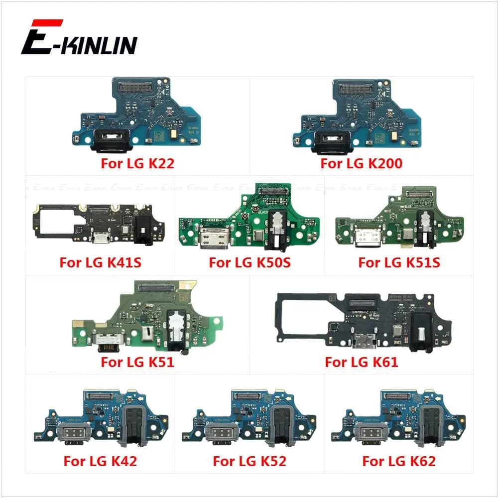 USB Charging Port Dock Plug Connector Charger Board Microphone Flex Cable For LG K200 K22 K51 K61 K41S K51S K50S K42 K52 K62
