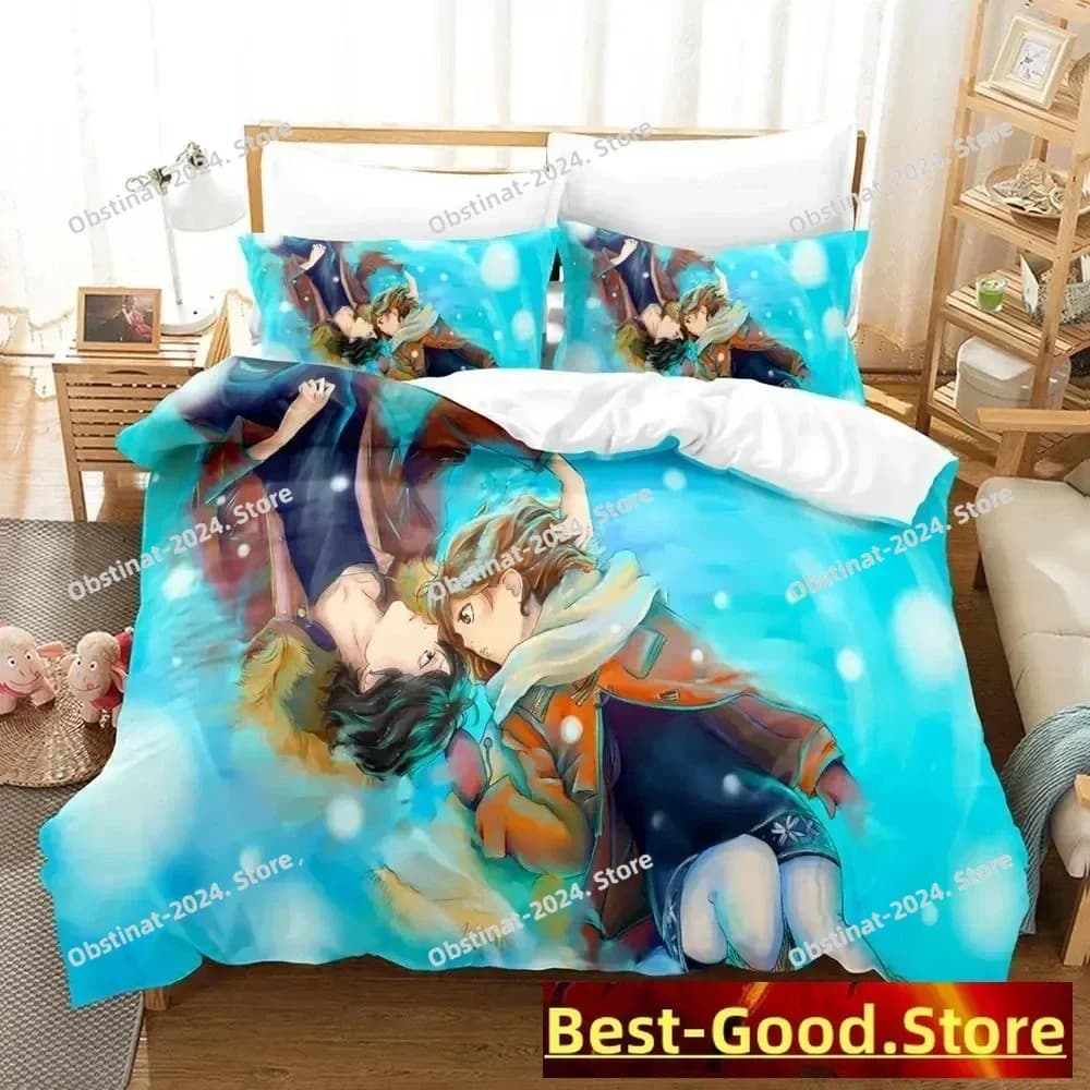 AO HARU RIDE Set biancheria da letto Singolo Twin Completo Queen King Size Set copripiumino per camera da letto per bambini adulti Set lenzuola Anime con stampa 3D