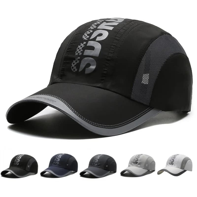 Cappello sportivo estivo ad asciugatura rapida Sottile rete traspirante Anti-UV Parasole Cappello da sole Lettera stampata Golf Baseball Berretto da ciclismo da viaggio