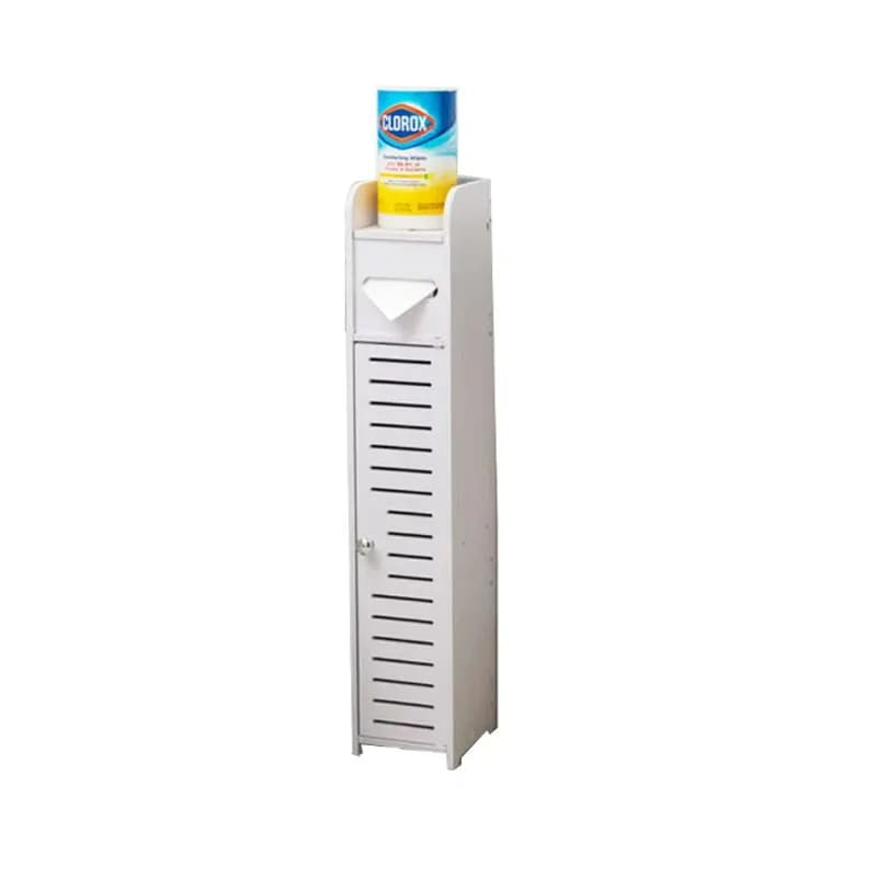 Mobiletto ad angolo per bagno Mobiletto per WC Mobiletto per vasca da bagno stretto Organizzatore per lavandino Porta asciugamani Porta carta