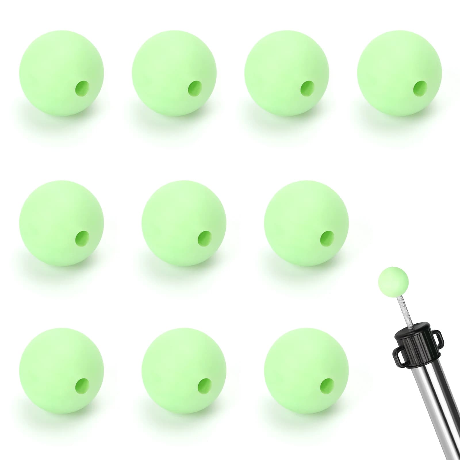 SANLIKE 10 pz Luminoso Panno Impermeabile Palo Punta Cap TPR Isolato Protezione contro i fulmini Tenda da campeggio Palo Supporto Accessori