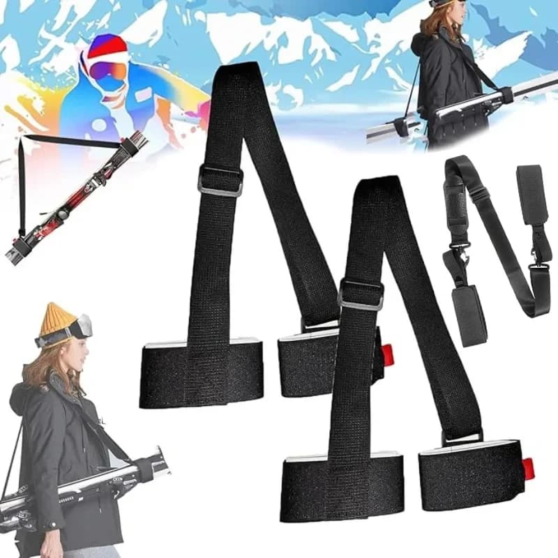 Skimate Ski Carrier Skis Strap for Carrying Skimate Ski Carrier Straps Adjustable Snowboard Shoulder Binding Straps Accessories