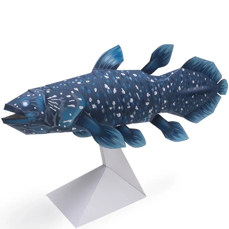 Coelacanth Fish Folding Origami Art Mini 3D Paper Model Papercraft Marine Animal DIY Kids Adult Handmade Craft Toys QD-229
