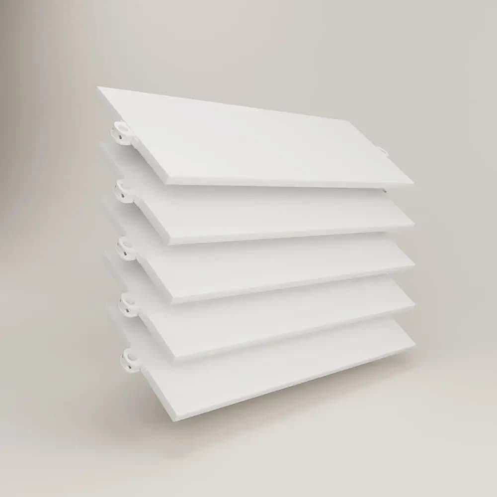 Scaffale Organizzatore Regolabile per Armadio, Bianco, 36 x 12 Pollici, Set da 5 Pezzi, Ripiano per Sistema Armadio Aperto, Antigraffio