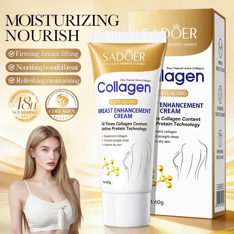 Crema Rassodante al Collagene per la Cura del Seno, Lozione Nutriente per Massaggi, Cura della Pelle Femminile 60g