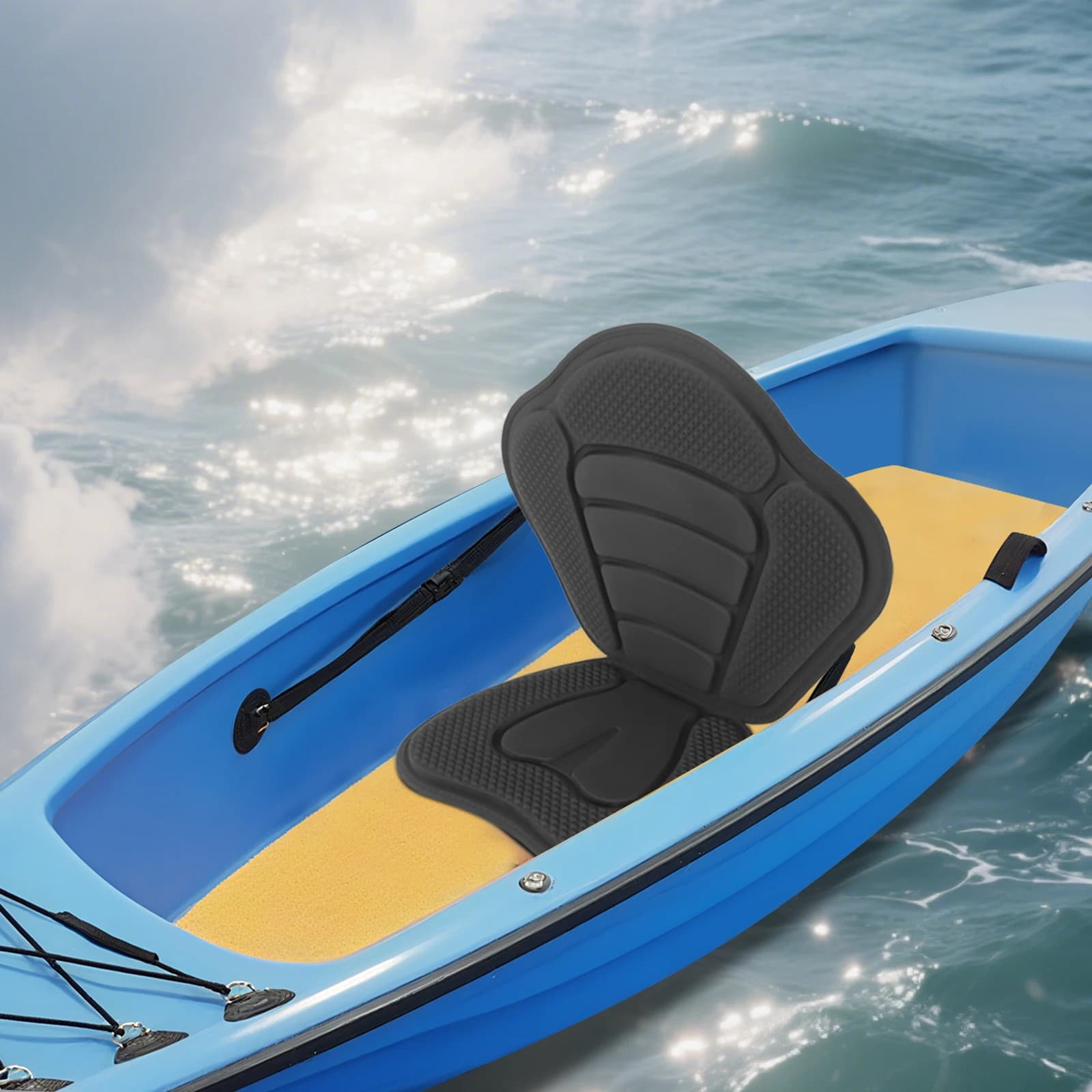 Sedile per Kayak, Cuscino per Paddle Board, Sedile Pieghevole di Lusso Monocolore per Kayak e Canoa, Design Portatile e Pieghevole con Telaio