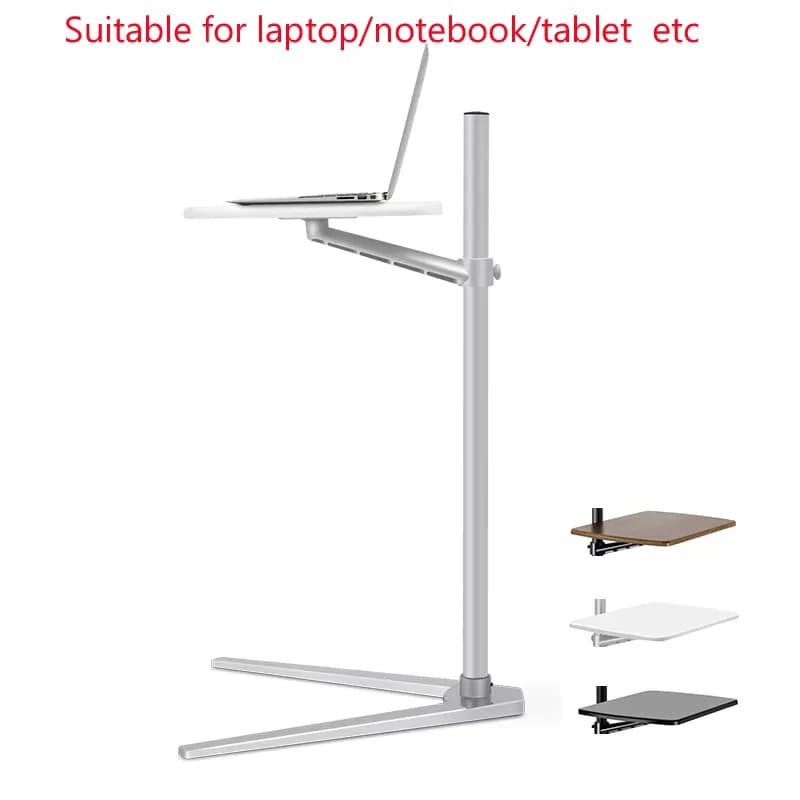Supporto da Pavimento Multifunzione 3in1 UP-8T per Tutti i Laptop/Tablet PC/Smartphone, Regolabile in Altezza/Angolo con Vassoio per Mouse
