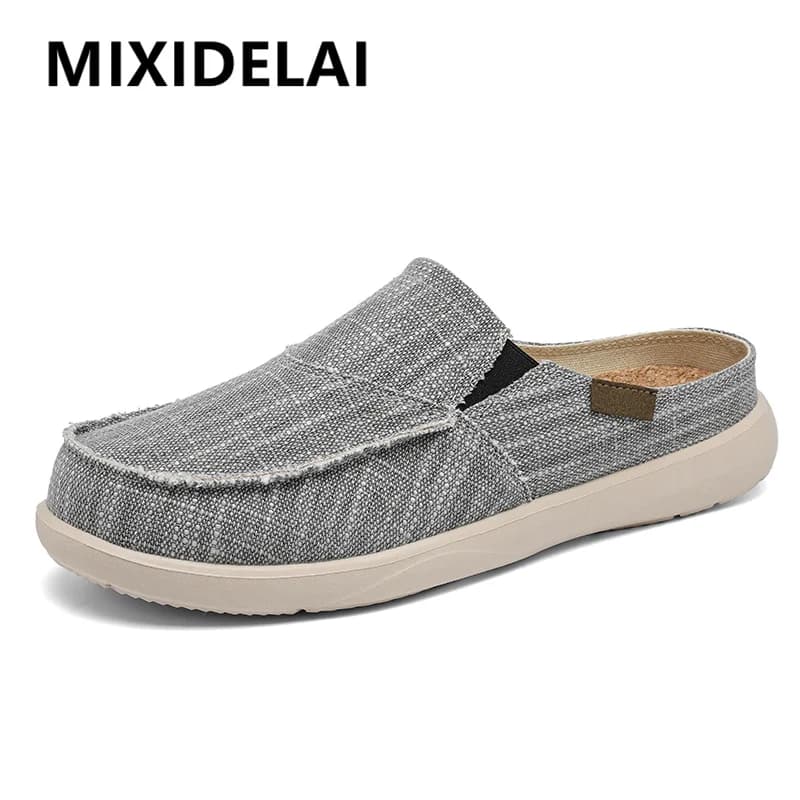 Scarpe in tela da uomo, nuove estive 2025, leggere, traspiranti, morbide, slip-on, casual, alla moda, per esterni, da vacanza, mocassini, calzature da uomo