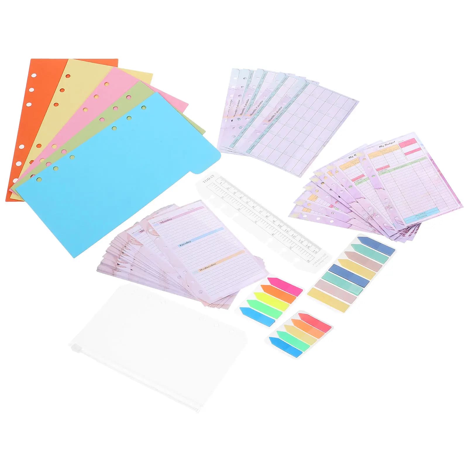 Set di Carta di Ricambio a Fogli Sciolti per Quaderni, Agende Compatte, Forniture per Scrittura e Appunti, Carta Professionale per Raccoglitori e Studio