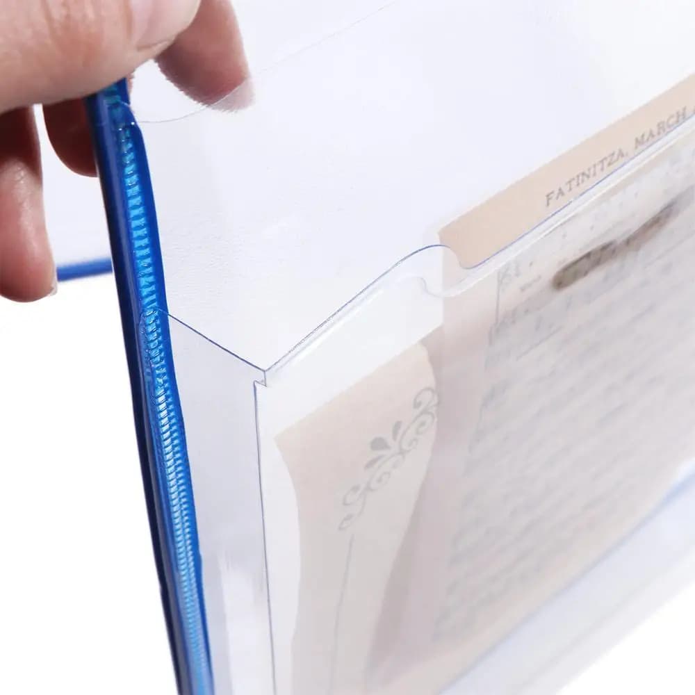 Organizzatore di ricevute A4 da appendere alla parete, in plastica, resistente all'acqua, per documenti, cartella di file in PVC impermeabile per ufficio in classe