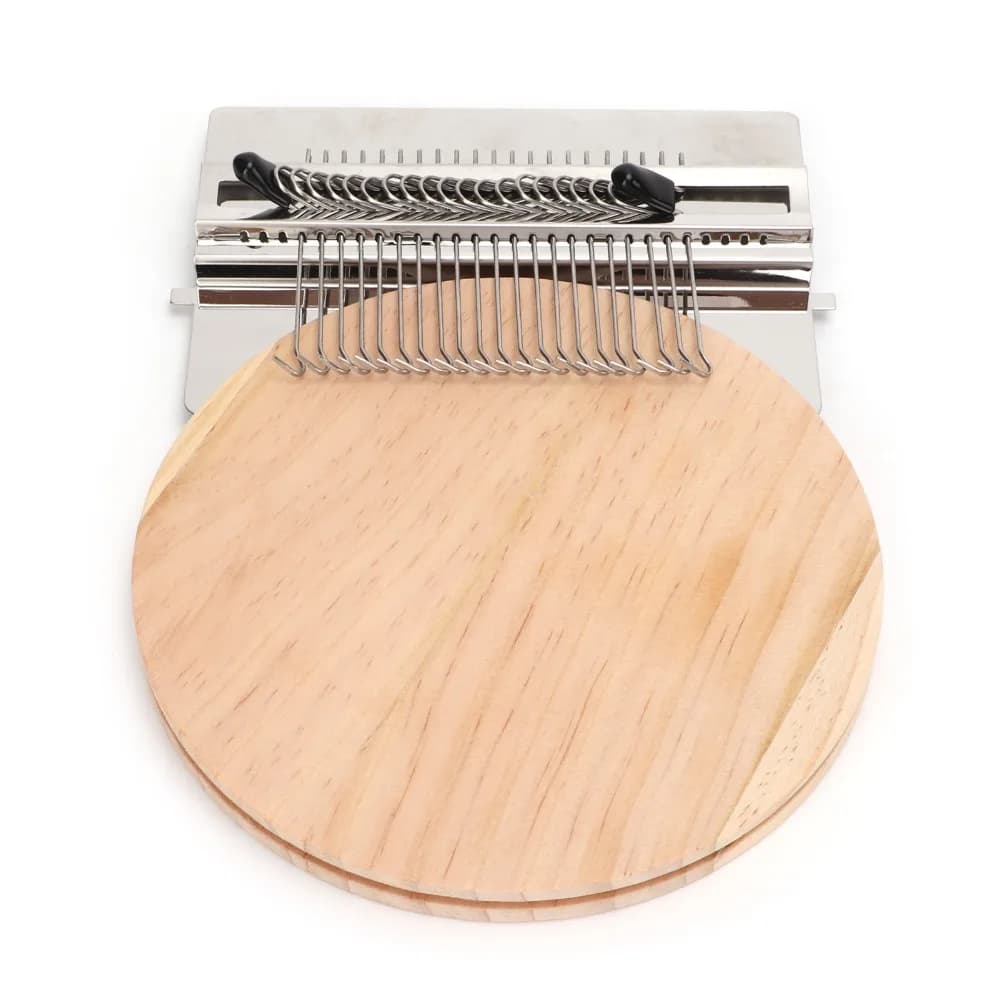 21 Needles Solid Wood Board Mini Weaving Loom Metal Accessories Compact Size Hand Weaving Machine Manual Use 21 Pins