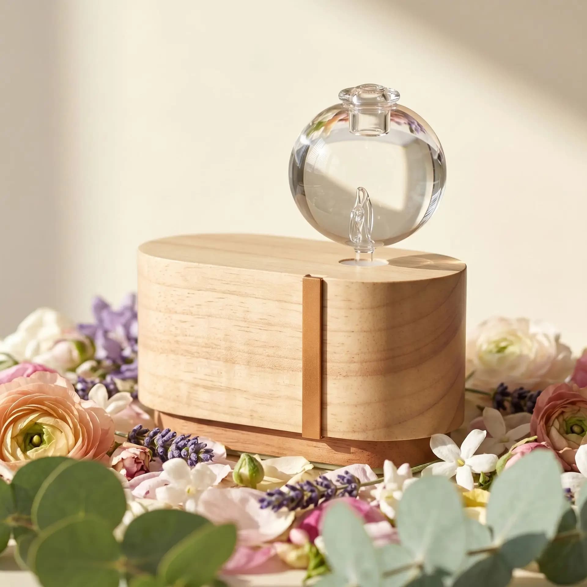 Portable Travel Aroma Diffuser for Office, Bedroom, Cold Fragrance Diffuser, Wooden Anhydrous essential oil diffuser