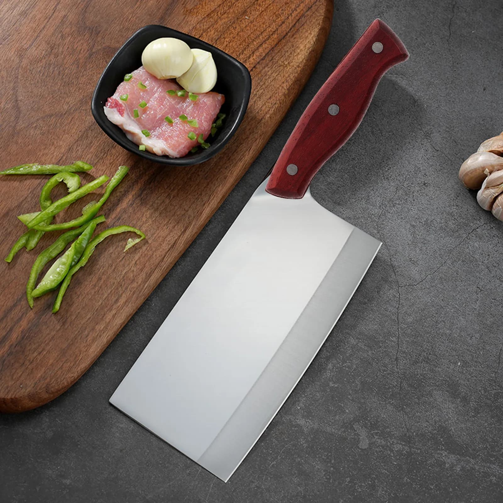 Spare handle for wood knife, universal, suitable for chef knives, fruit knives, butcher knives, ergonomic handle, kitchen accessories.