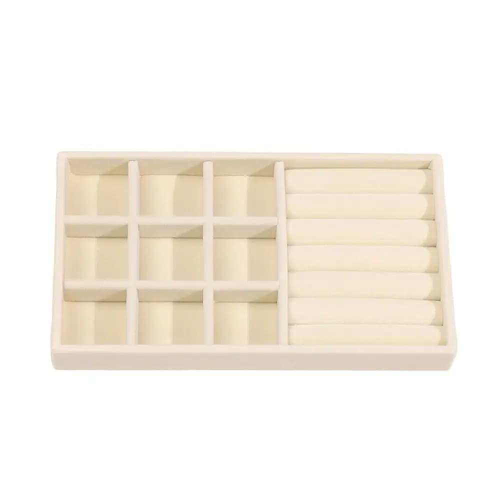 Organizer Box Stackable Velvet Jewelry Storage Box Velvet Showcase Drawer Display Tray Ring Bracelet