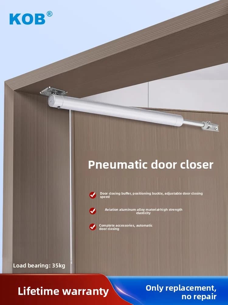 Pneumatic Door Closer for Home Fire Door - Automatic Closing Pneumatic Buffer Positioning Door Closer Simple Household Use