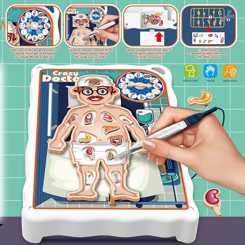 Divertente dottore Touch Training Game Interazione genitore-figlio Equilibrio Coordinazione Concentrazione Formazione Artefatto Puzzle Gioco da tavolo