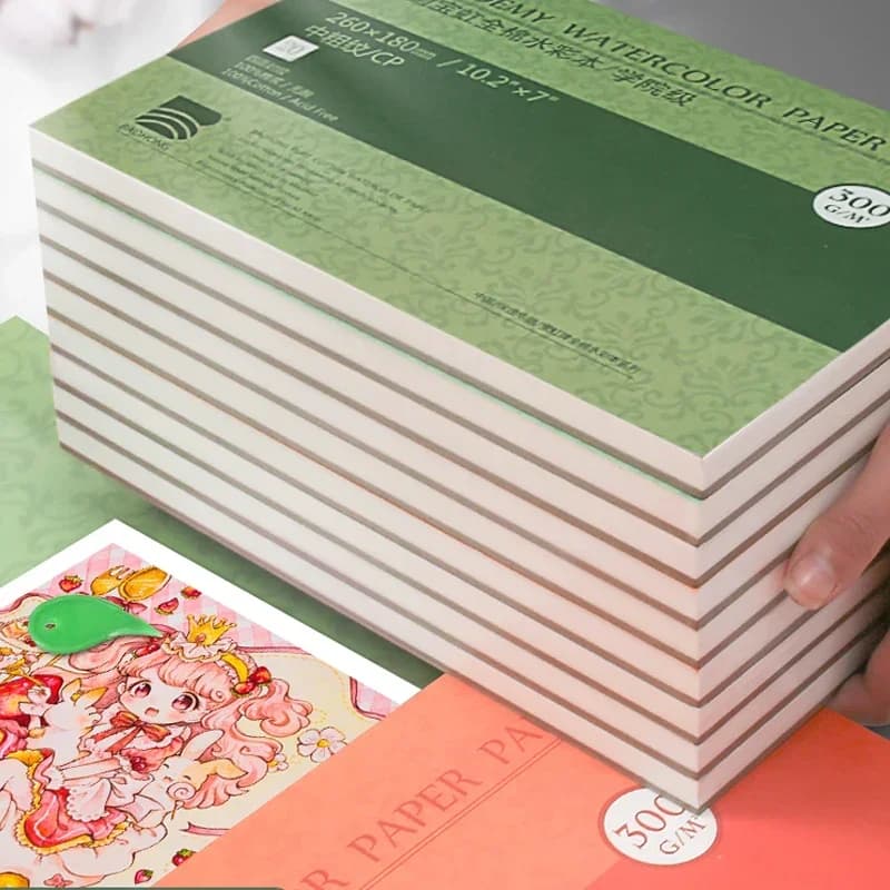 100% 300g/m2 Cotton Drawing Book Watercolor Book 20 Sheets Water Color Drawing Paper Pad Sketchbook Painting Art Supplies