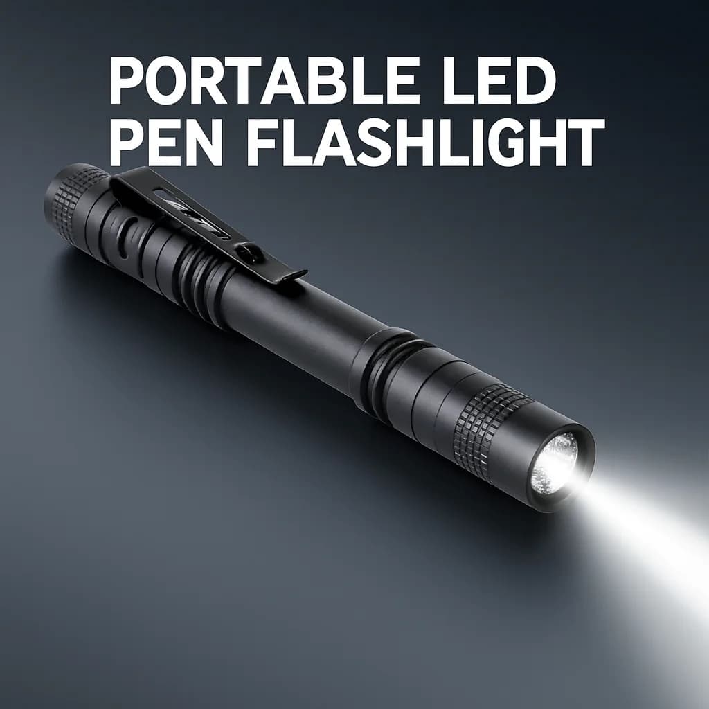 Mini torcia portatile con penna a LED Torcia tascabile impermeabile Luce portatile per campeggio all'aperto Escursionismo Riparazione auto Uso domestico di emergenza