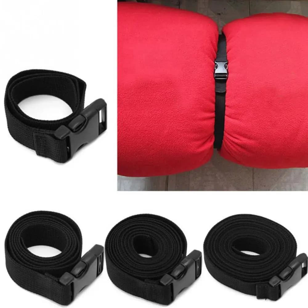 0.5~3 Meters Release Buckle Sleeping Bag Tighten Nylon Cargo Tie Belt Strap Travel Tied Kits Down Luggage Holder
