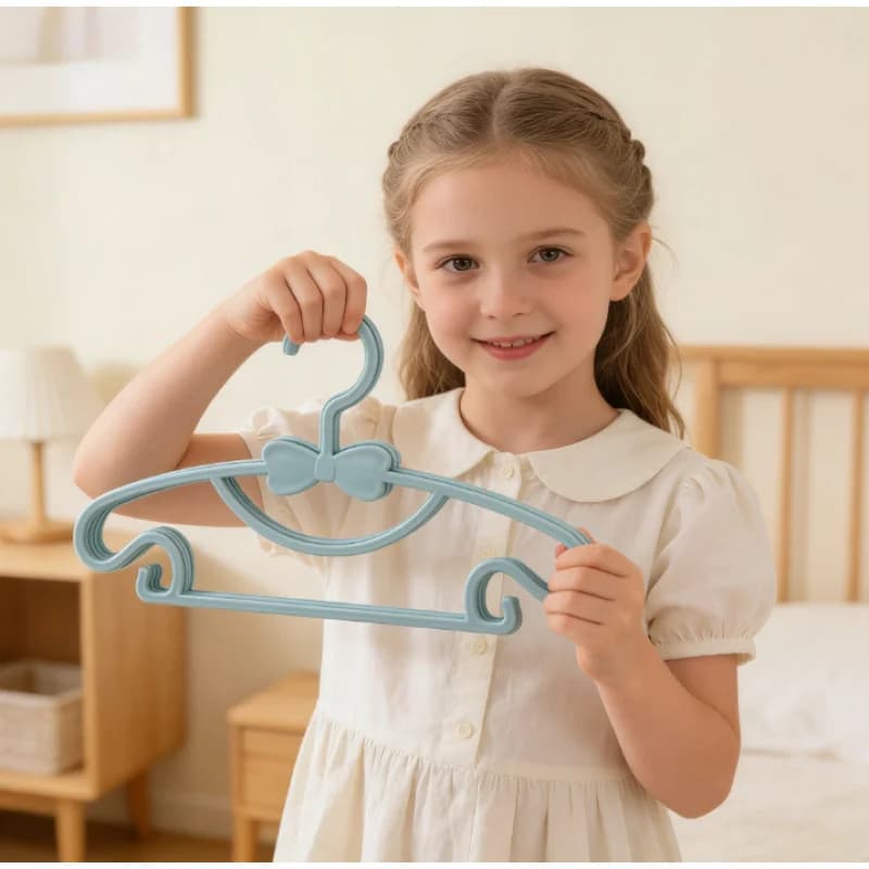 50 Clothes hanger Clothes rack Plastic for Kids, Windproof, for Coats, Towels, Scarves, Display and Clothing Organizer