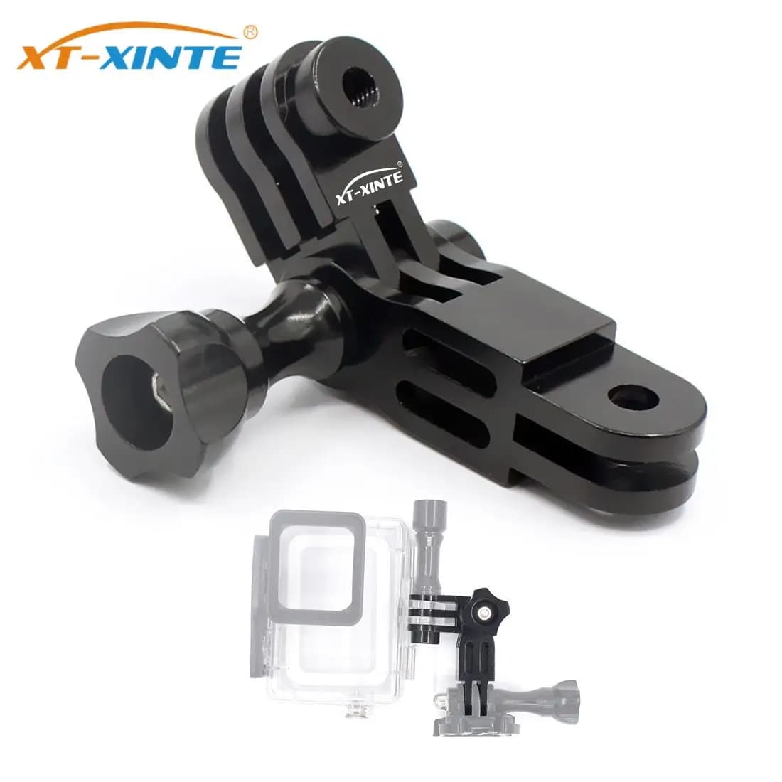 Adattatore per montaggio su braccio perno a tre vie in lega di alluminio per GOPRO Hero 13 12 11 10 9 YI Eken SJCAM DJI OSMO Action Camera Accessori