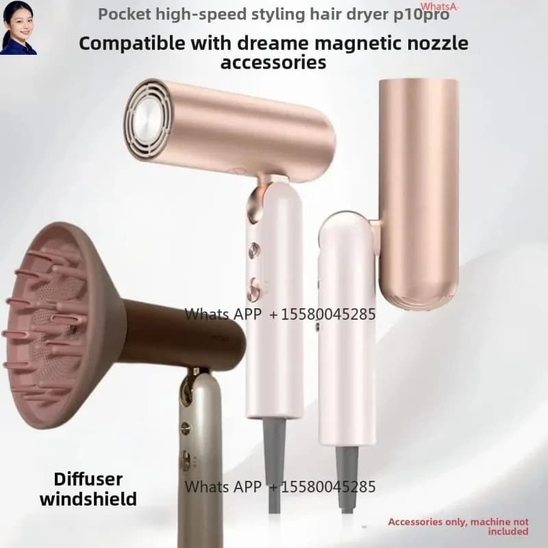 Suitable for DREAME folding pocket hair dryer P10 curly hair drying cover diffusion magnetic suction nozzle P10Pro pocket