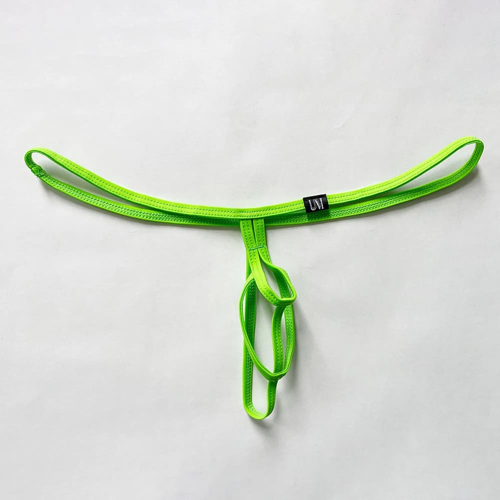 Uomini Sexy Separazione Femboy Pouch Perizoma Biancheria intima sexy da uomo Cintura sottile G-String Mini slip per lingerie Vedi attraverso le mutande