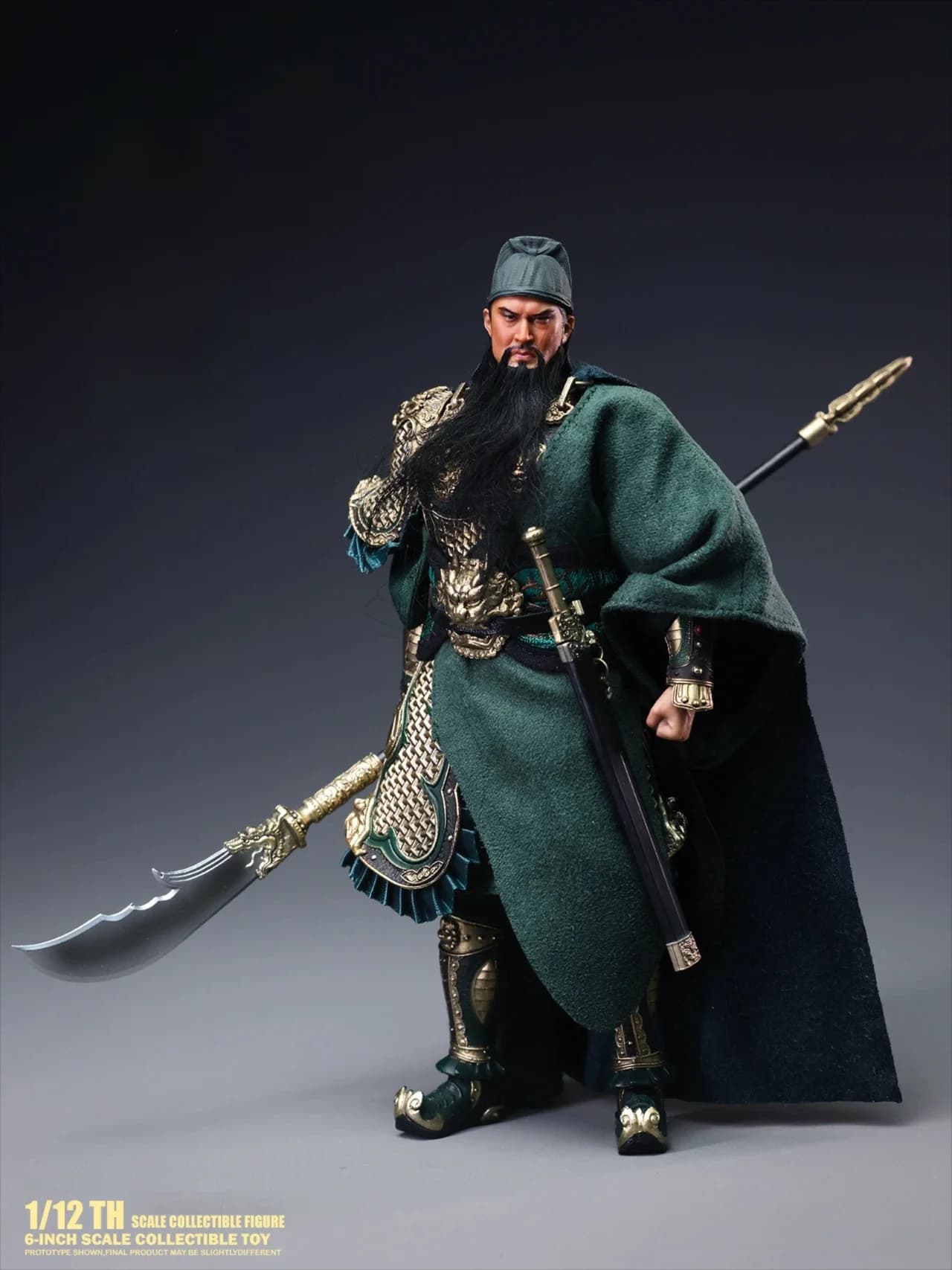 Serie Tre Regni Generale Guan Yu, Action Figure in Scala 1/12 (6 Pollici), Modello Articolato in PVC ad Alta Definizione da Collezione