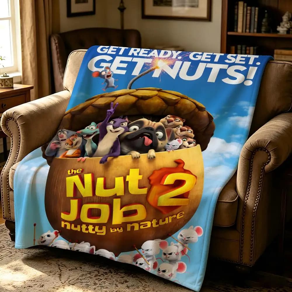 movie T-The Nut Job-j Throw Thick Comfort Flannel Quilt, Multi-scene Use Indoor Outdoor Daily Nap