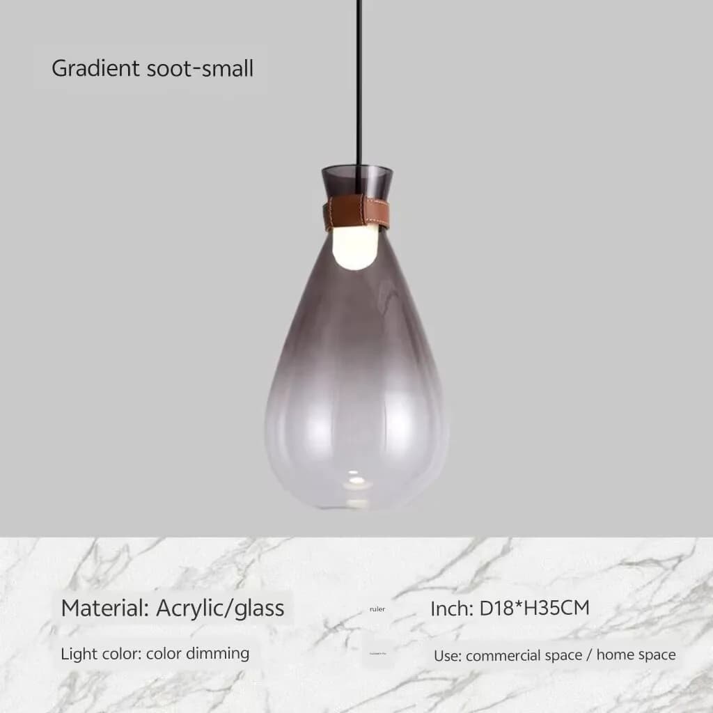 Lampada a sospensione in vetro a forma di bottiglia galleggiante, lampada a sospensione in vetro per corridoio, lampada d'atmosfera per bancone bar e finestra ristorante