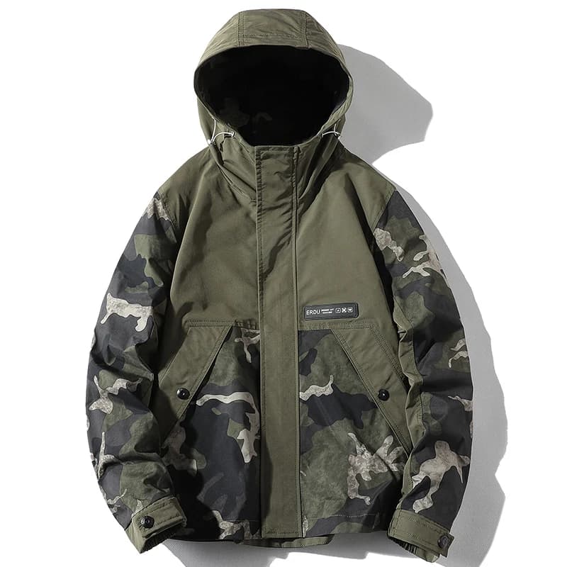 Giacca Bomber Militare da Uomo, Giacca Casual alla Moda per Campeggio, Cappotto Antivento con Cappuccio, Giacca Oversize da Uomo 4XL