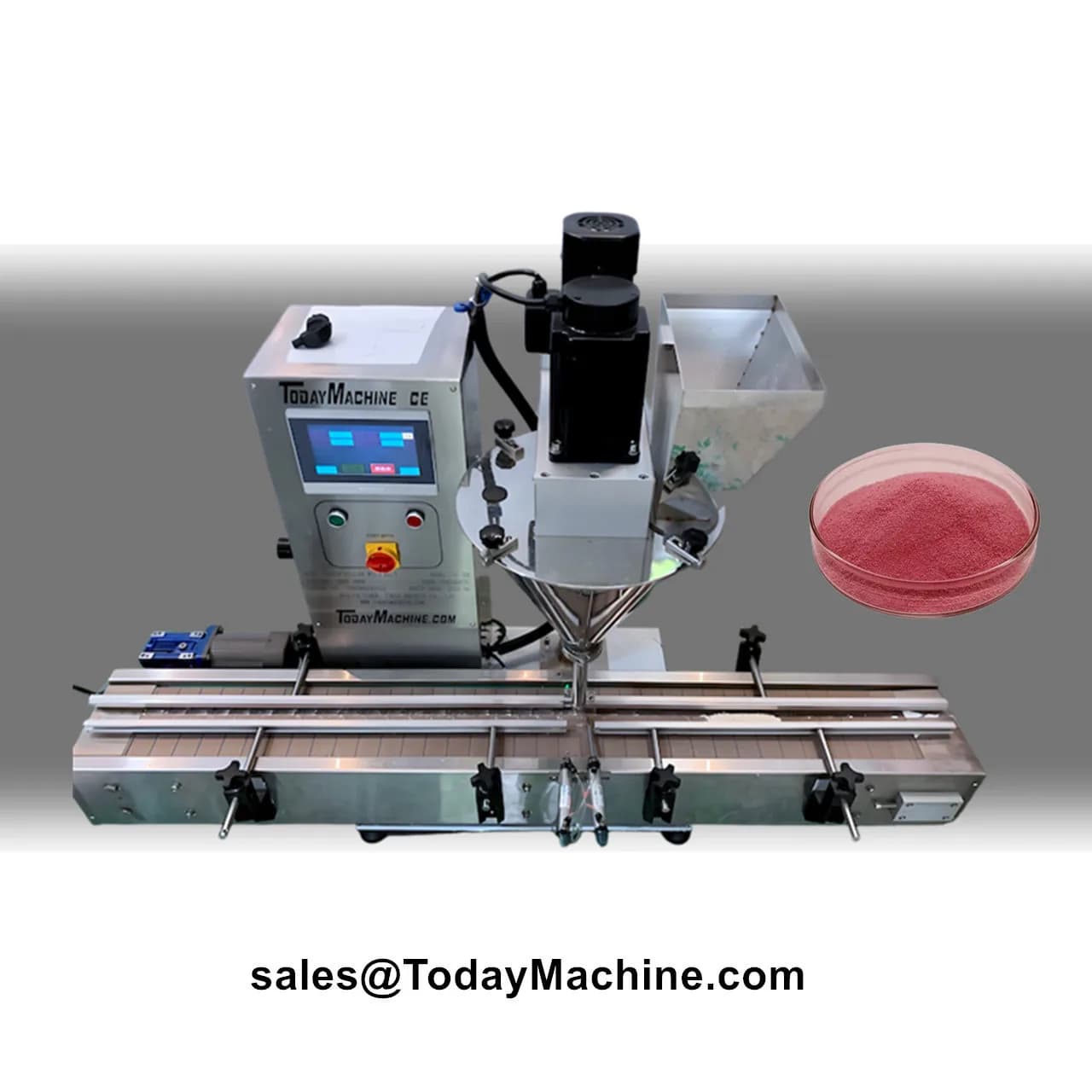 Automatic Machine for Filling Bars and Bottles with Coclea Doser for Spices, Proteins and Coffee Powder