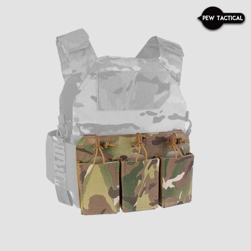 PEW Tactical Vest Thorax HSP Style Triple Mag Pouch 556/545/762 for Plate Carrier Light Weight FP22