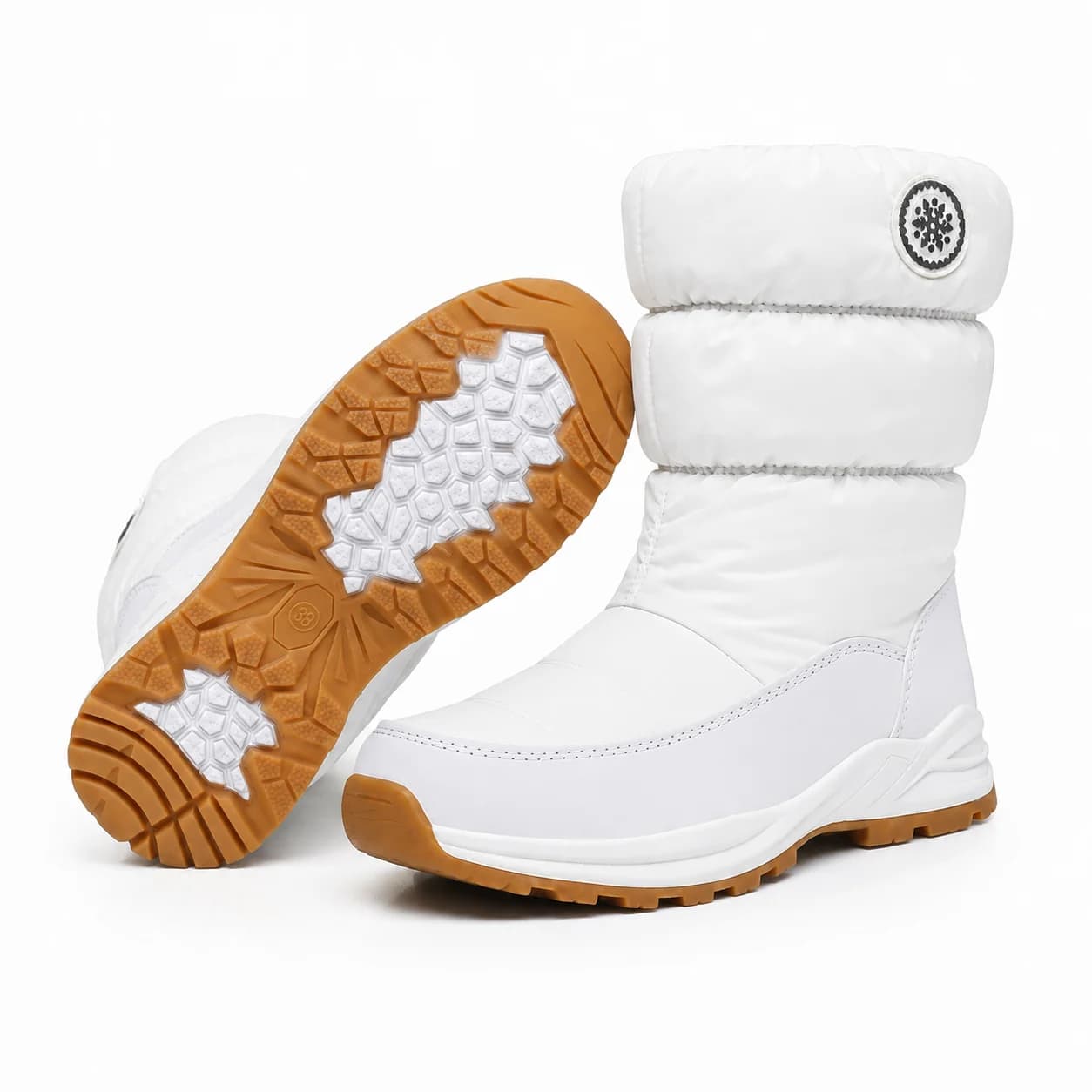 Womens Winter Snow Boots Waterproof High Top Warm Lined Non Slip Outdoor Hiking Ankle Boots Halloween Gift