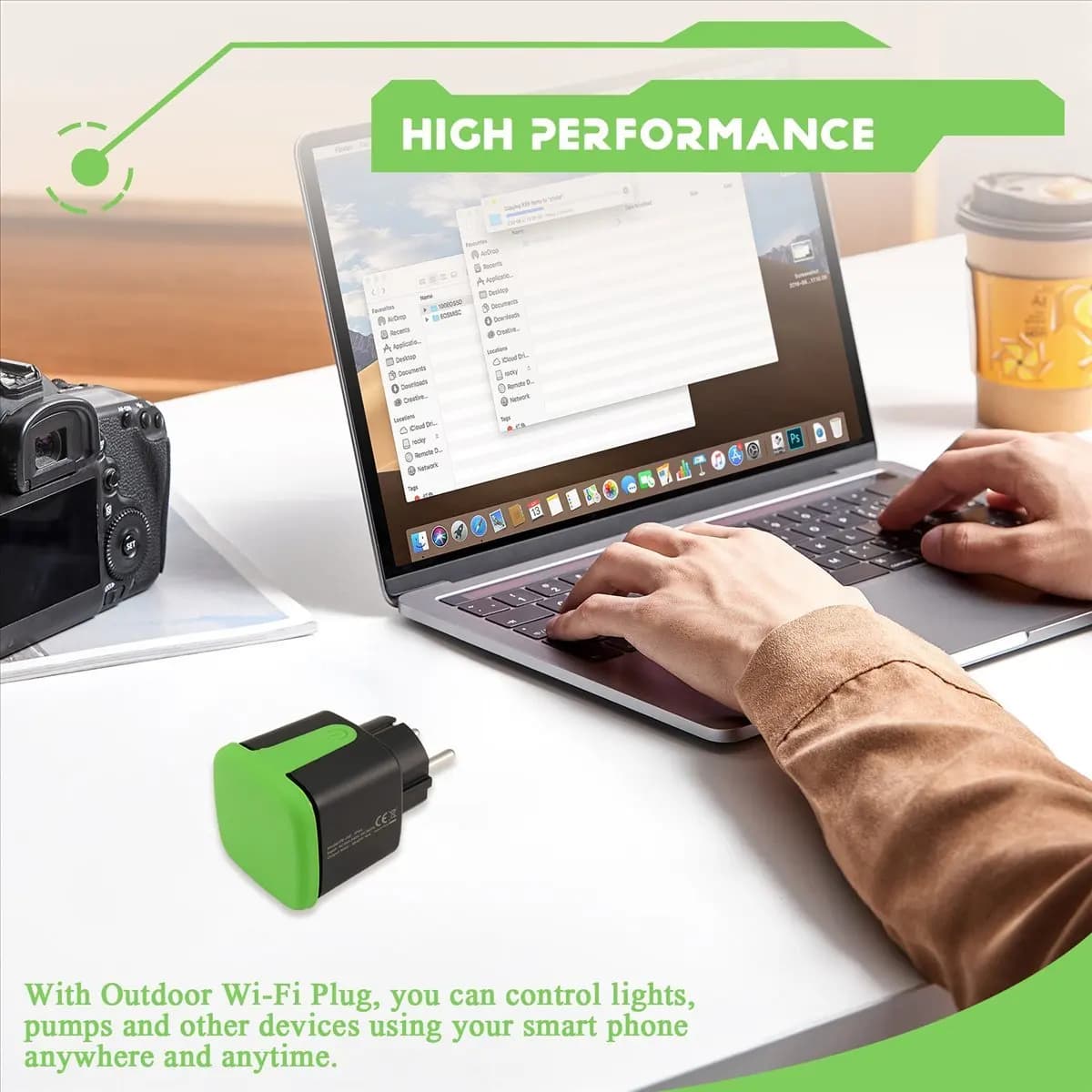 [SURPRISE]Outdoor Smart Plug, 16A WiFi Remote Control Smart Socket with Power Monitor Function,For Tuya Smart Life EU Plug