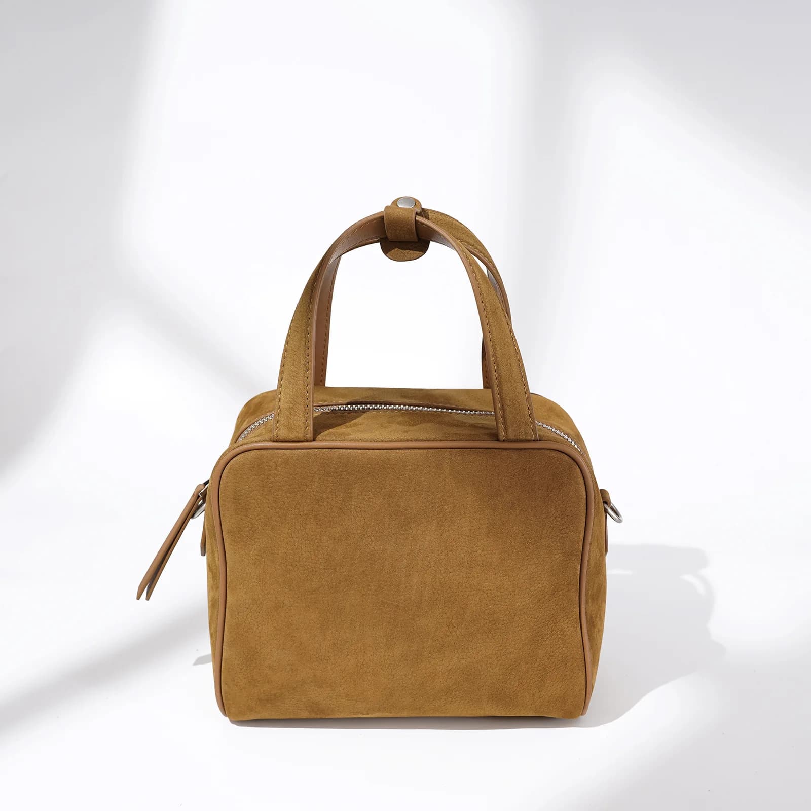 Borsa Quadrata alla Moda per Donna con Chiusura a Cerniera, Design Semplice ed Elegante, Borsa a Tracolla Versatile, Borsa a Mano Trendy Stile Bowling