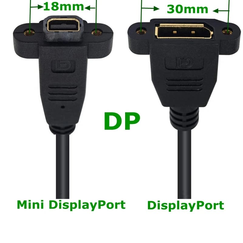 Cavo Mini Displayport Femmina a Displayport Femmina 1.4, Cavo Adattatore DP a Mini DP, Supporta la Trasmissione Bidirezionale