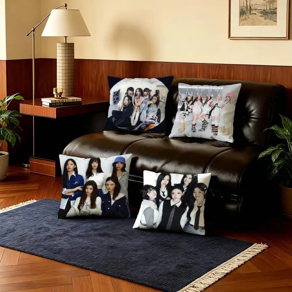 Fodere per cuscini Trendy N-NewJeansS, 4 pezzi, in peluche corto ultra morbido, 40x40 45x45, stile Boho per divano e camera da letto