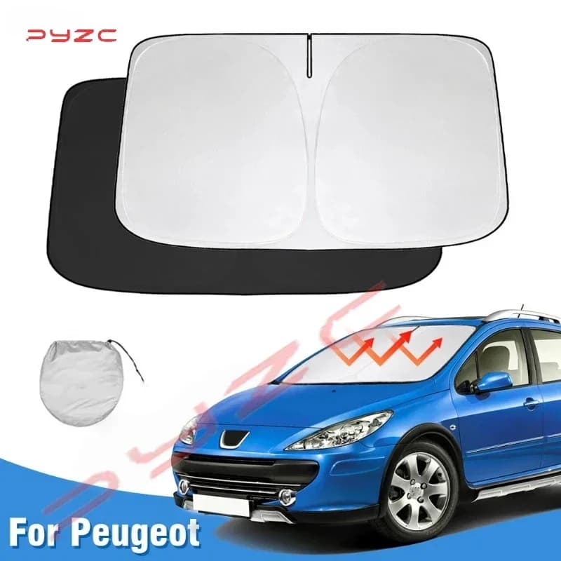 Windshield Sun Shade For Peugeot 307 Window Sunshade Sun Visor Protector Foldable Blocks UV Rays Keep Your Car Cooler