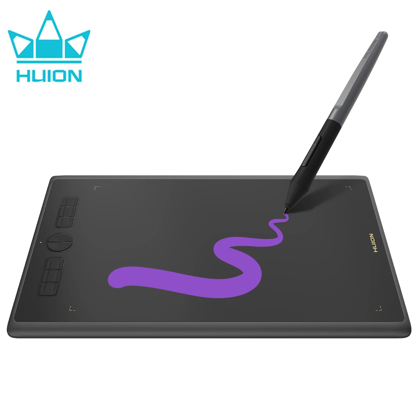 Tavolette grafiche HUION H610X da 10x6 pollici Tavolette grafiche con design di animazione con supporto inclinazione a 8 tasti Stilo a pressione 8192 senza batteria