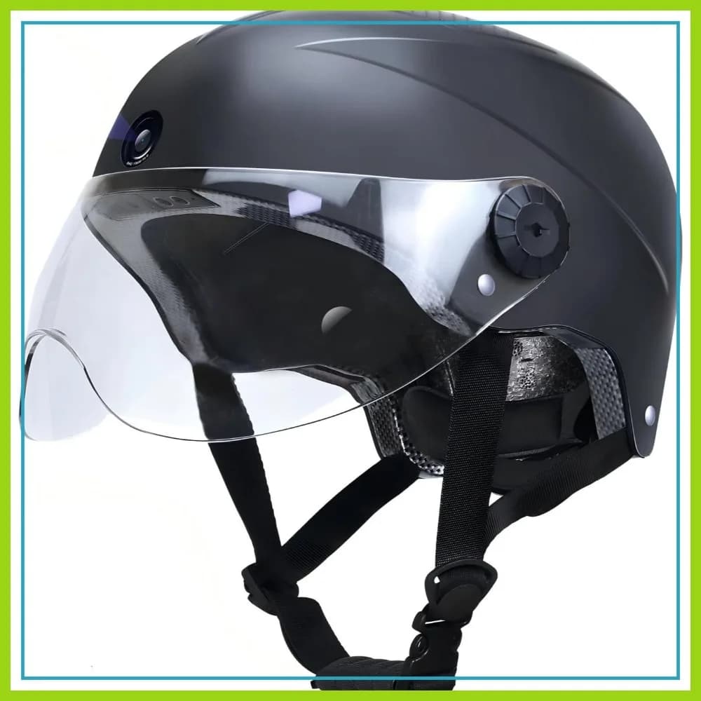 Casco Intelligente per Bicicletta con Doppia Telecamera HD Anteriore e Posteriore per E-bike, Monopattino Elettrico, Certificato CPSC