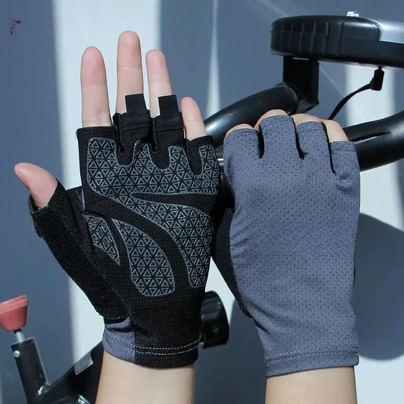 Ultra-Thin Sports Fitness Gloves Men's Breathable Exercise Handwear Half-Finger Cycling Gym Equipment Outdoor Sun Protection